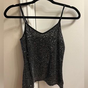 Black sequin tank top from Express, size XS, never worn!